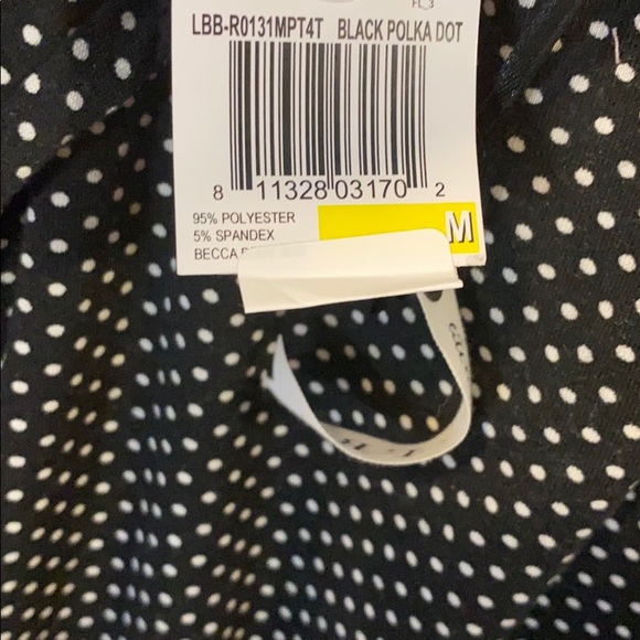 NWT LITTLE BLACK BODYSUIT Polka Dot Top Blouse - Picture 9 of 10
